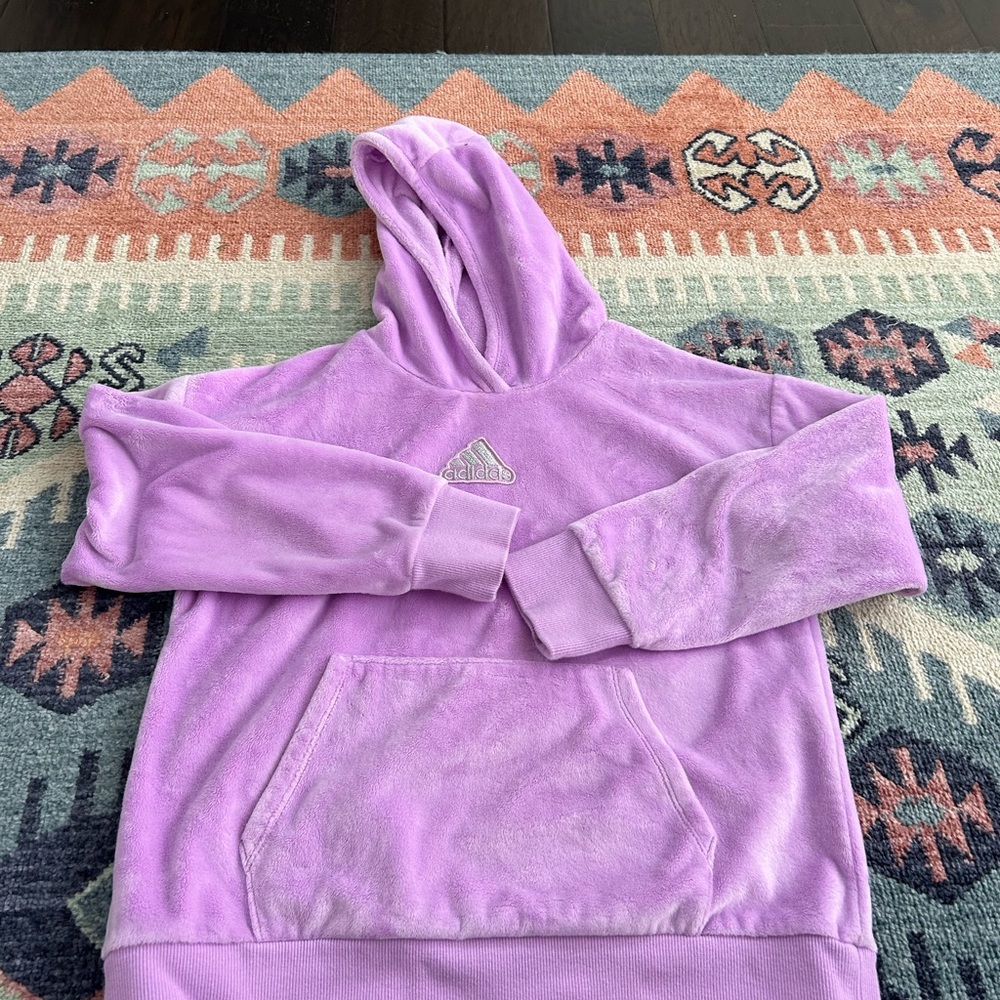Adidas Lavender Fleece Hoodie for girls size 14/Large